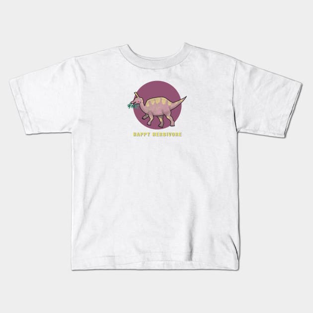 Tsintaosaurus - Happy Herbivore Kids T-Shirt by louendicott